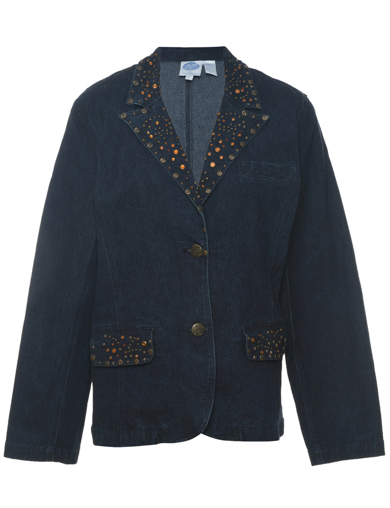 Embellished 1990s Denim Jacket - M