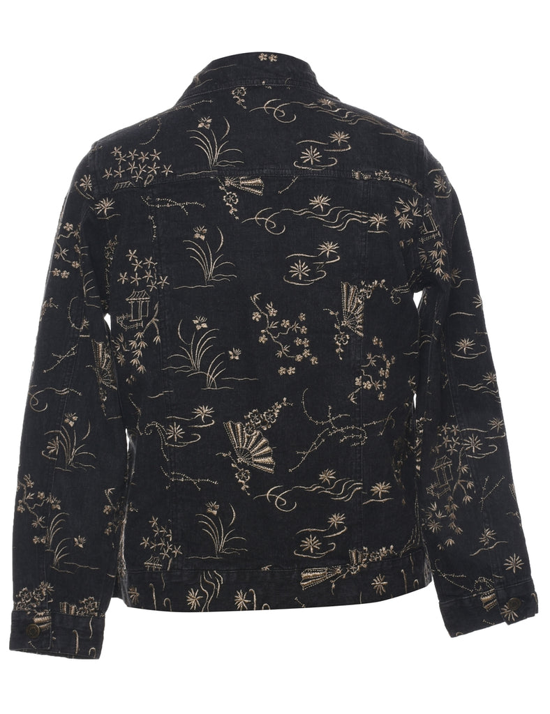 Embroidered Denim Jacket - S