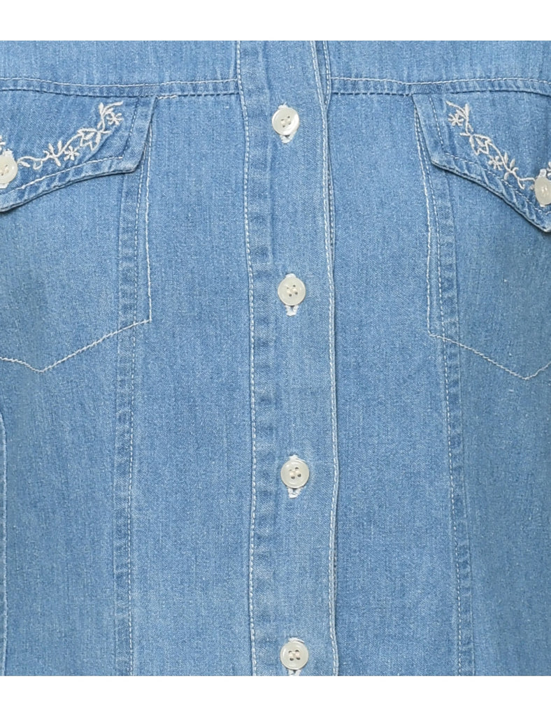 Embroidered Denim Shirt - M