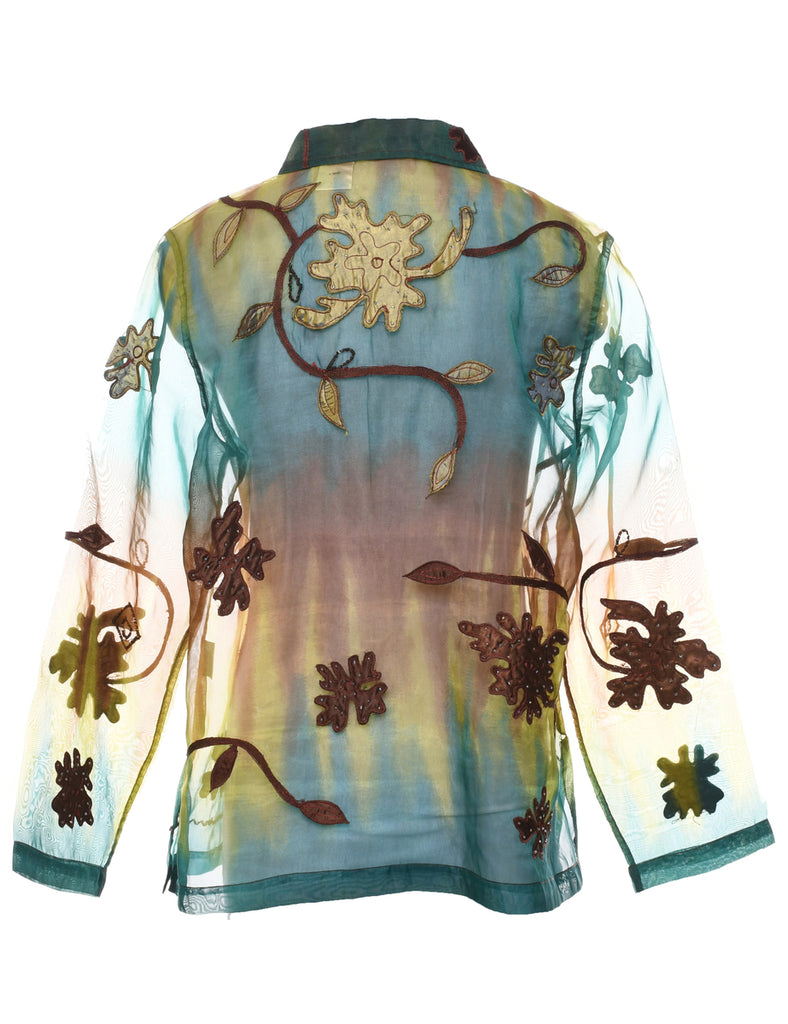 Embroidered Evening Blouse - L