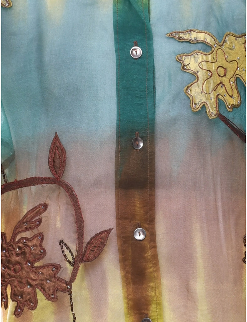 Embroidered Evening Blouse - L