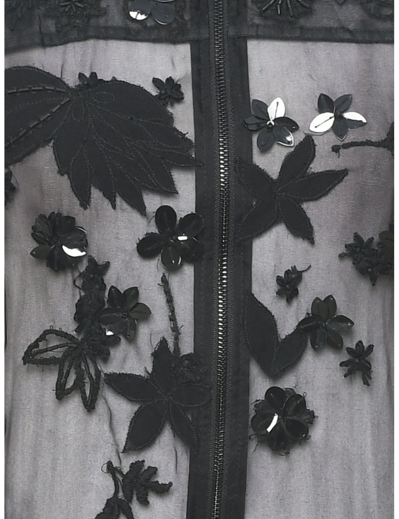 Embroidered Evening Jacket - M
