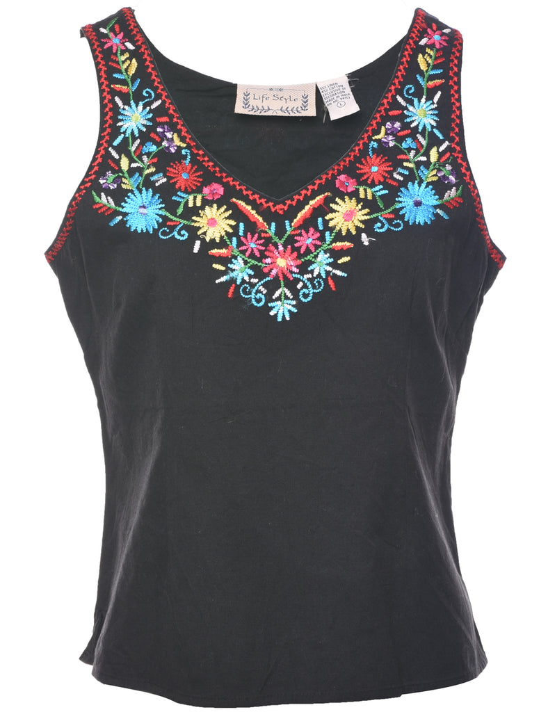 Embroidered Evening Top - L