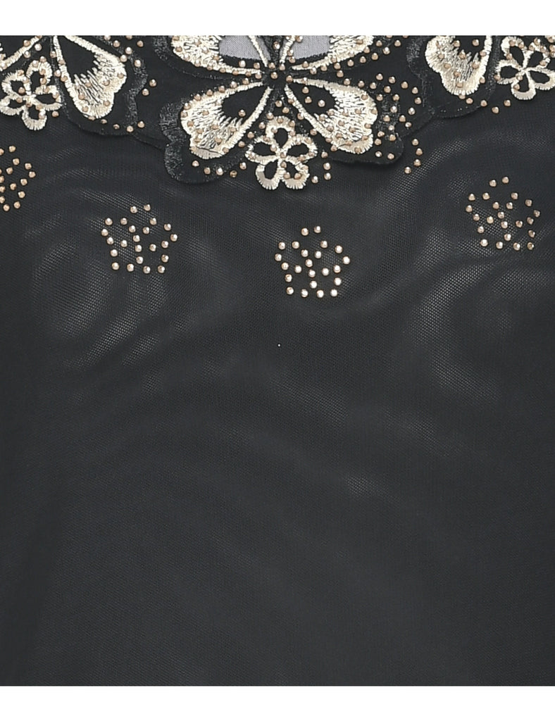 Embroidered Evening Top - XS