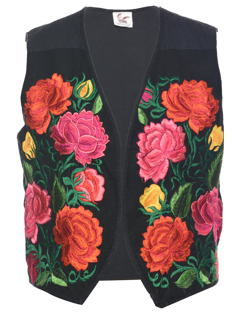 Embroidered Floral Waistcoat - XL