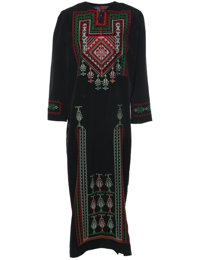 Embroidered Maxi Dress - XL