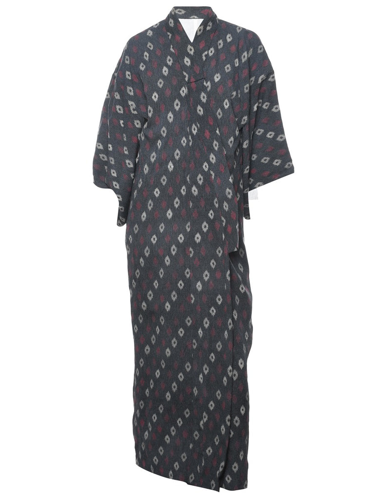 Ethnic Print Full Length Kimono - L