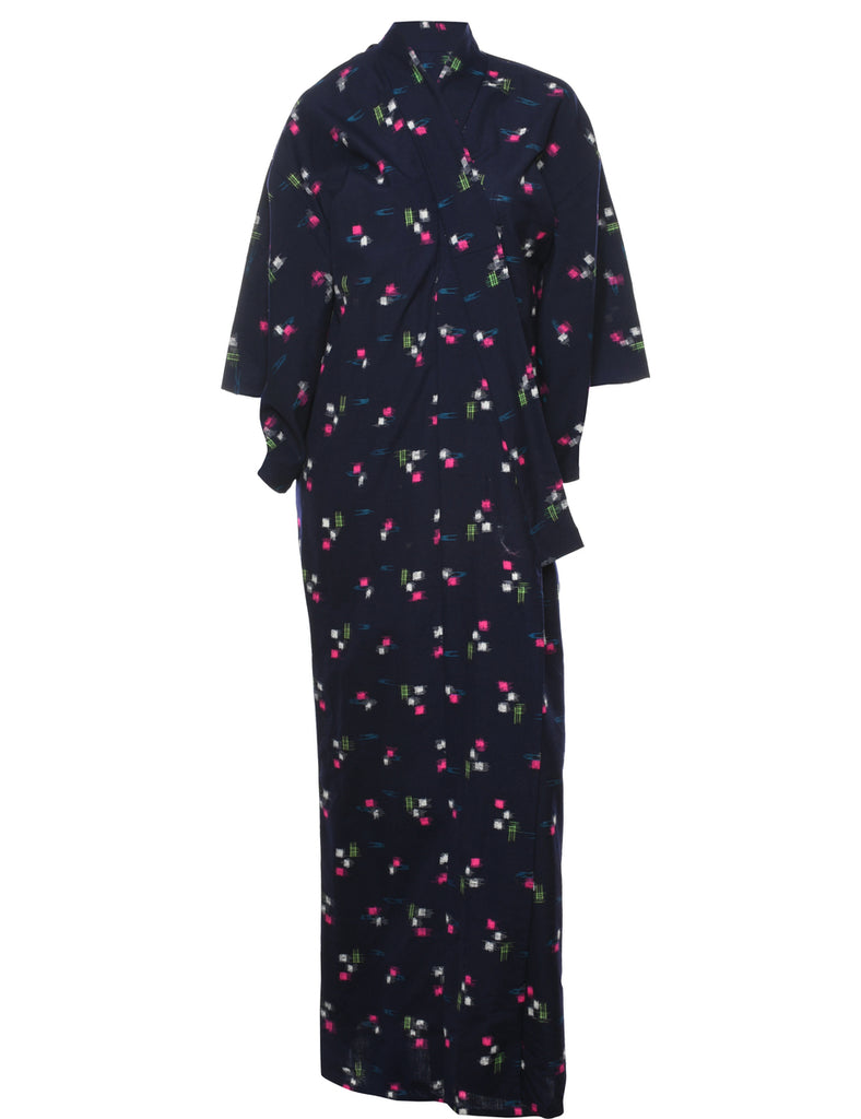 Ethnic Print Full Length Kimono - L