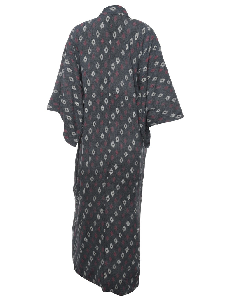 Ethnic Print Full Length Kimono - L