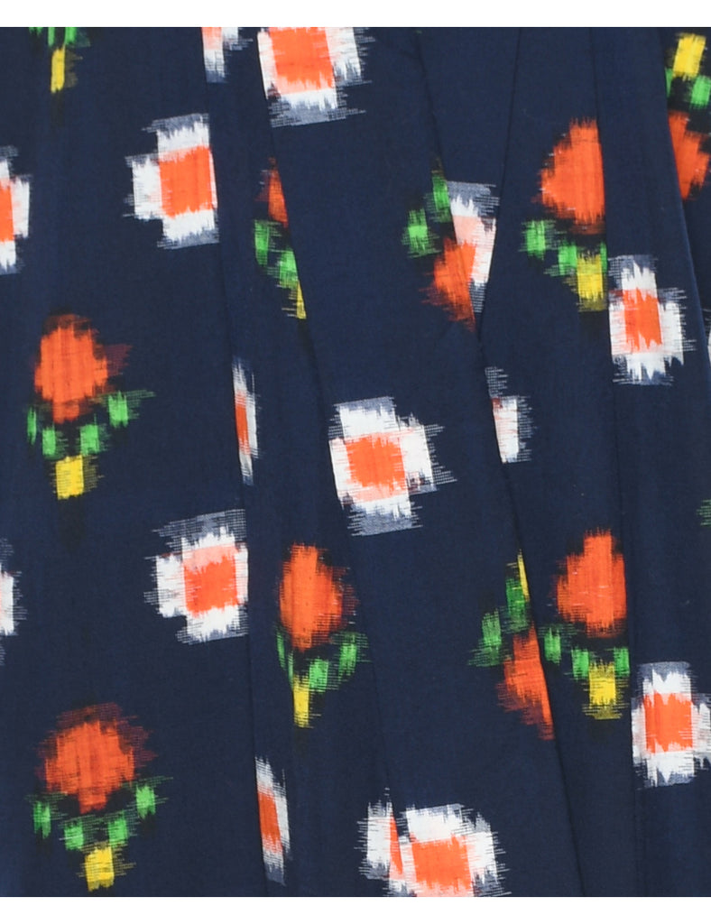 Ethnic Print Full Length Kimono - L