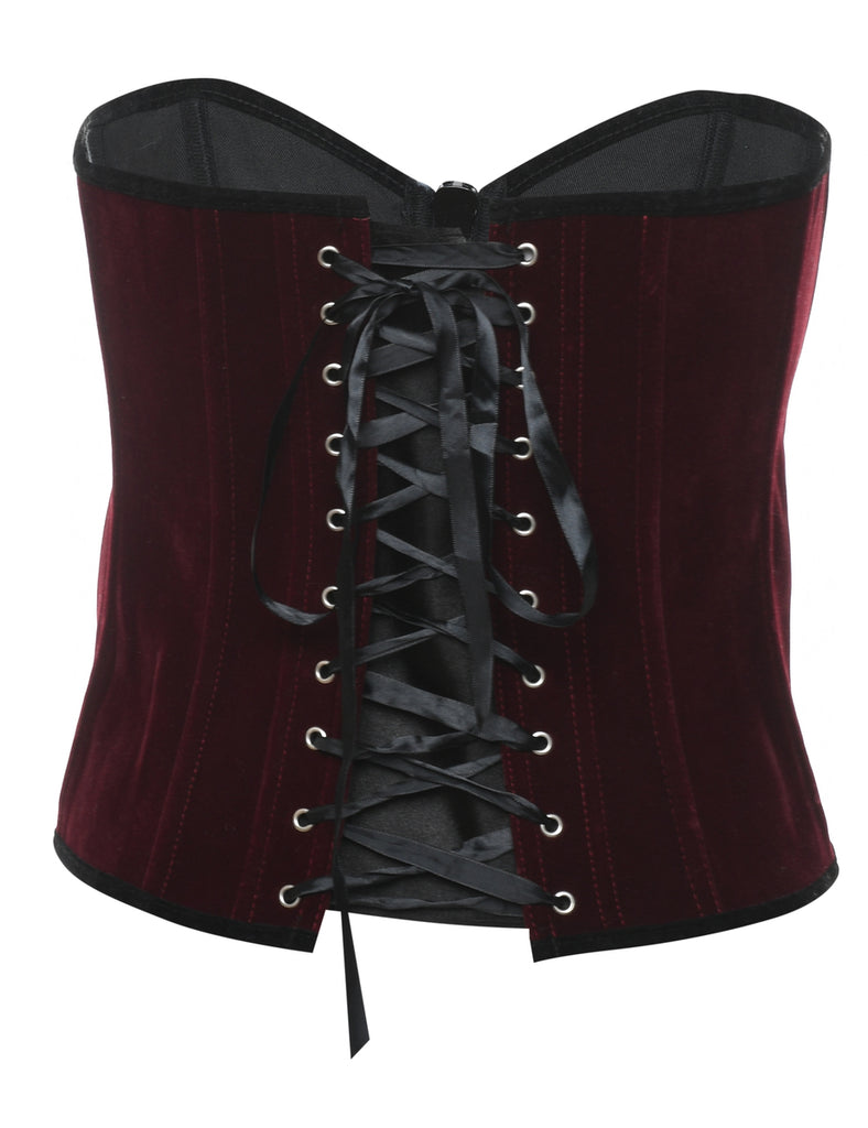 Exotic Studded Velvet Corset - S