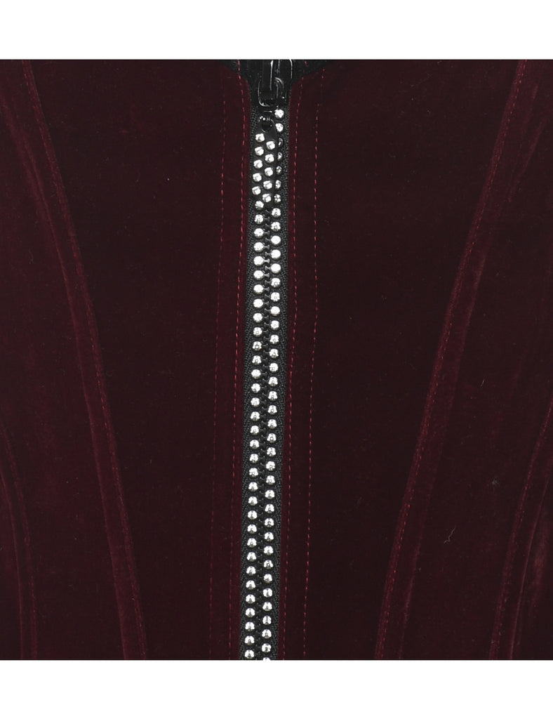 Exotic Studded Velvet Corset - S