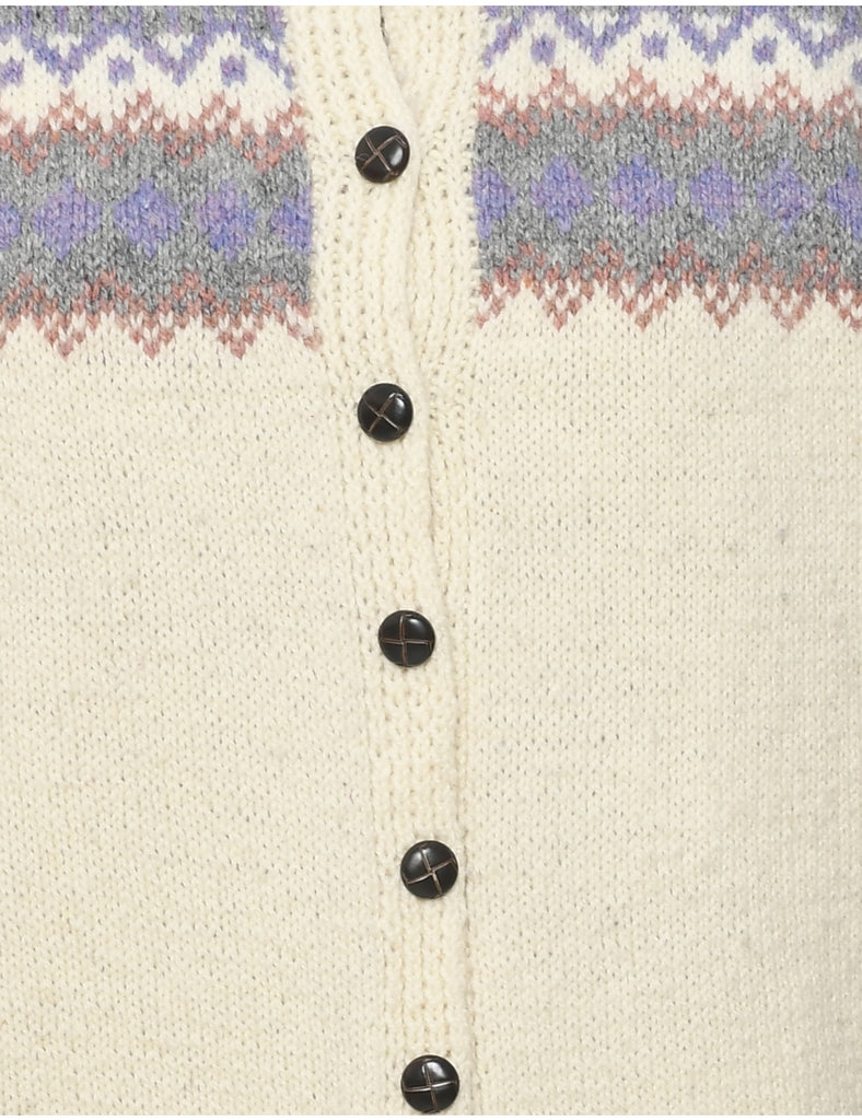 Fairisle  Cardigan - L