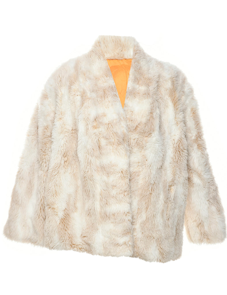 Faux Fur Coat - L