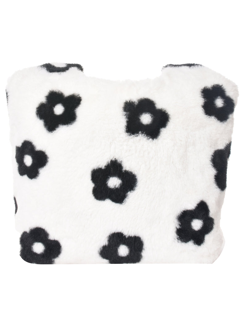 Faux Fur Floral Y2K Handbag - L