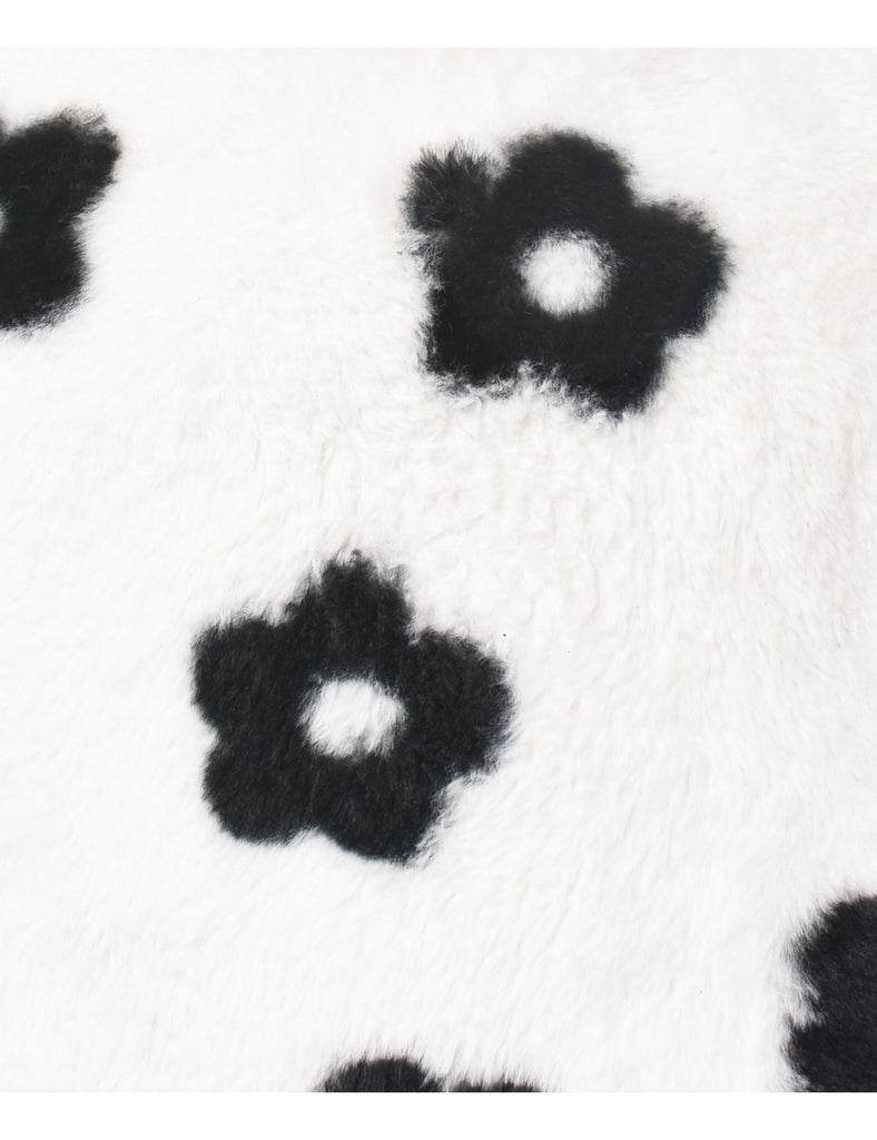 Faux Fur Floral Y2K Handbag - L