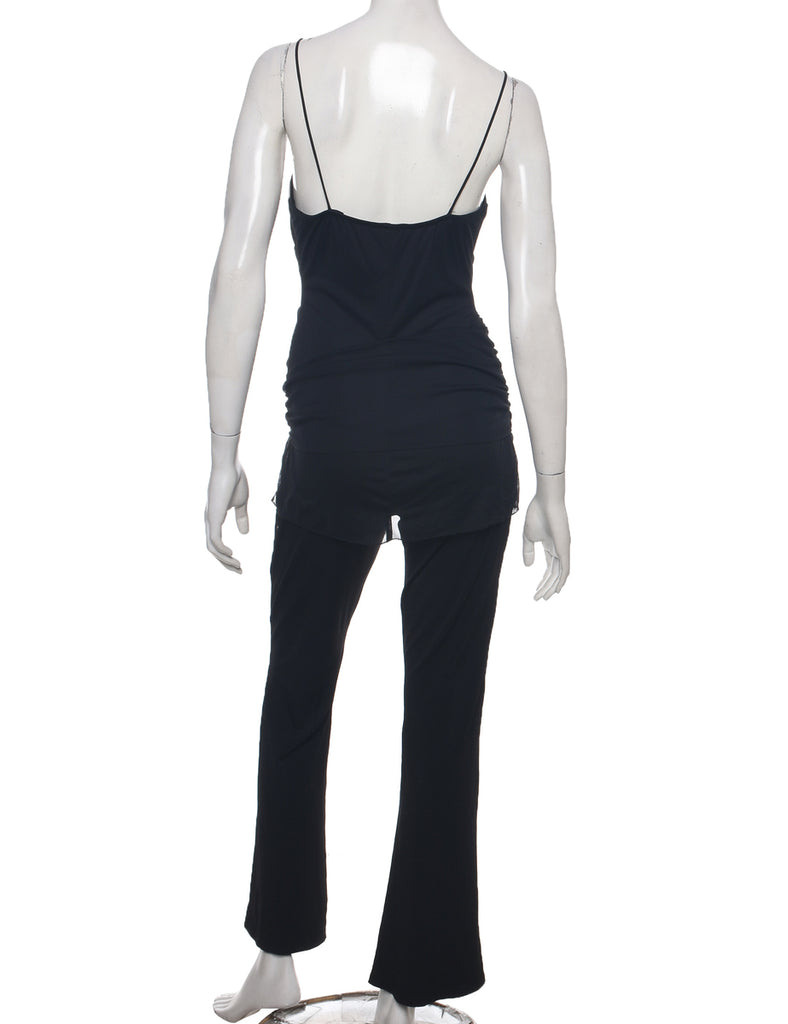 Flared Black Jumpsuit - S