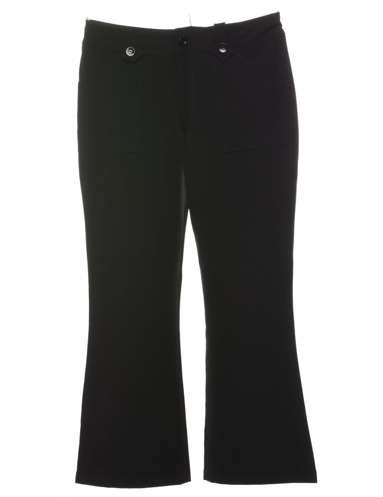 Flared Leg Black Trousers - W30 L27