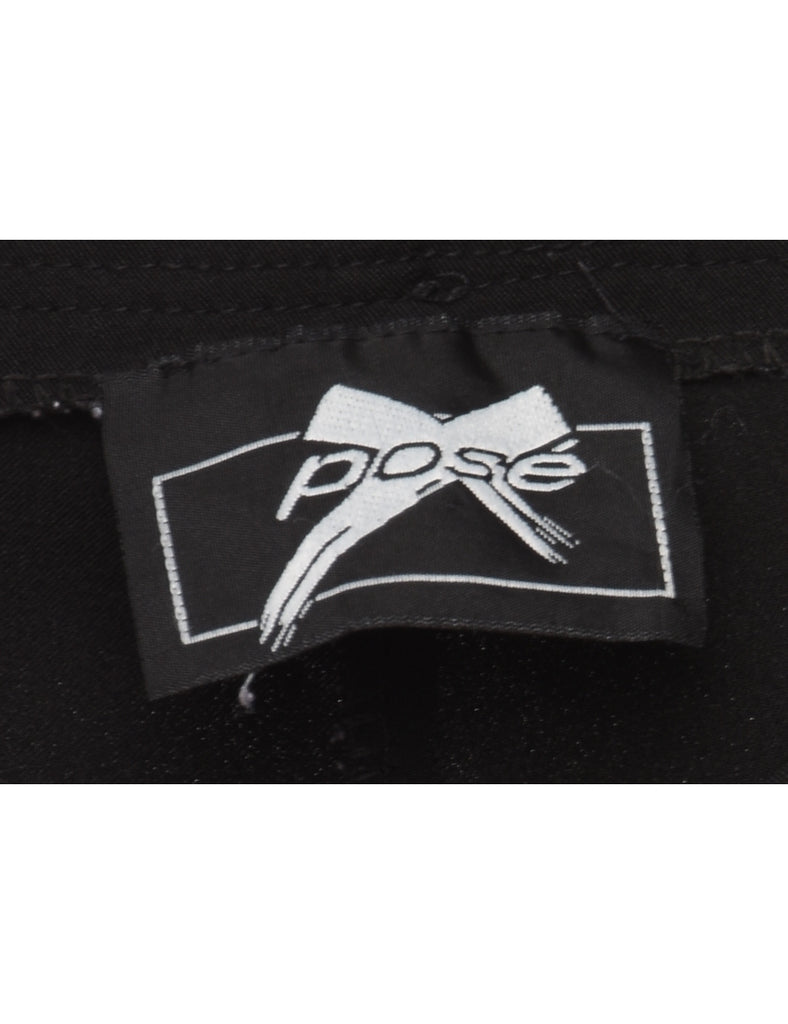 Flared Leg Black Trousers - W30 L27