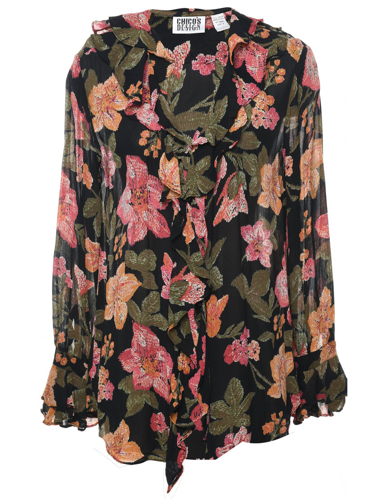 Floral Blouse - L