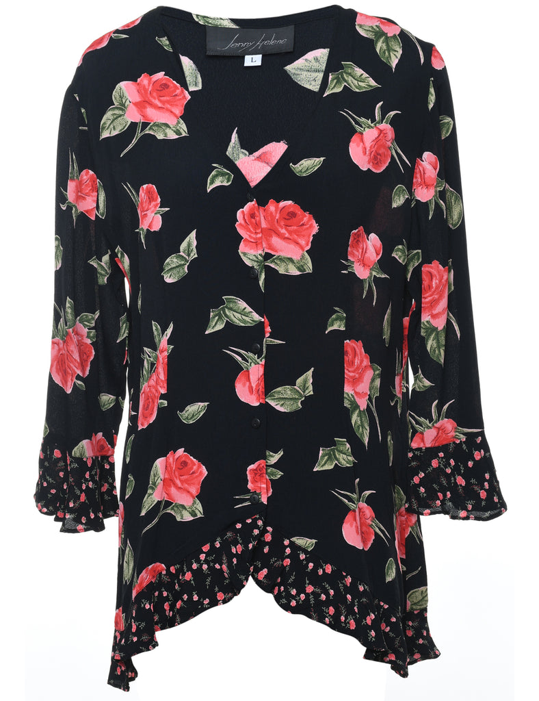 Floral Blouse - L