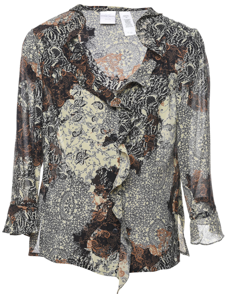 Floral Blouse - L