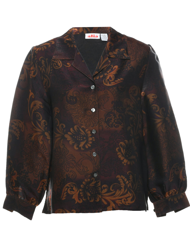 Floral Evening Blouse - M