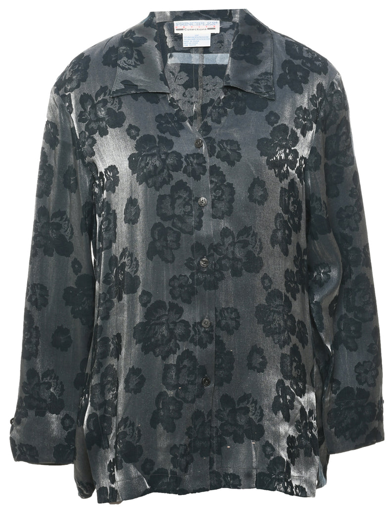Floral Evening Blouse - L