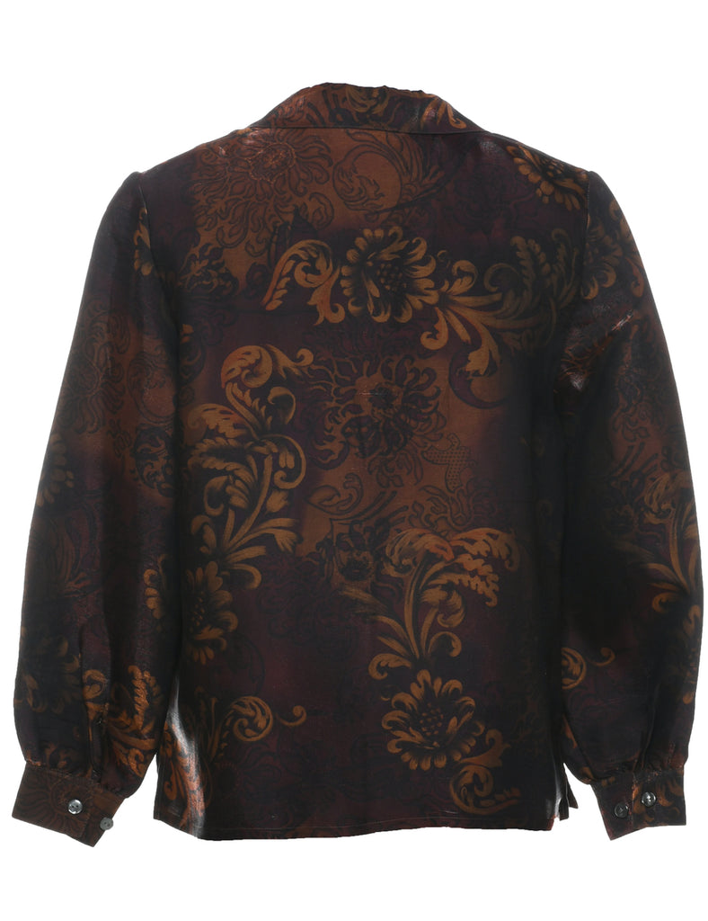 Floral Evening Blouse - M