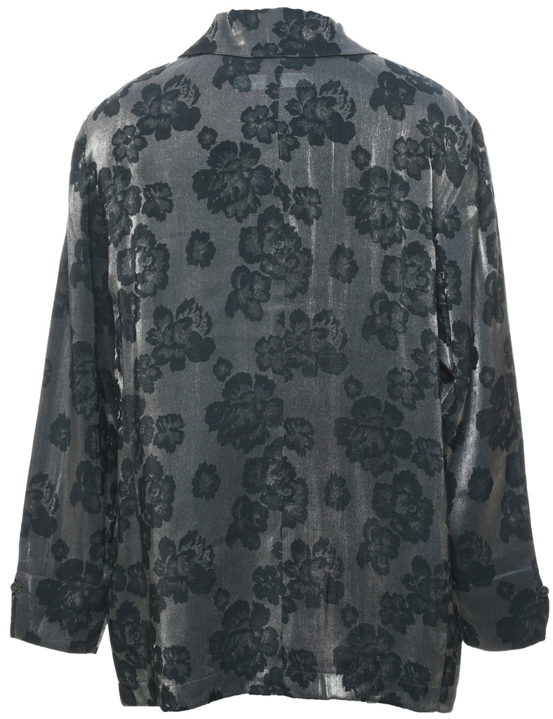 Floral Evening Blouse - L