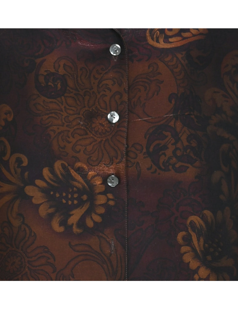 Floral Evening Blouse - M