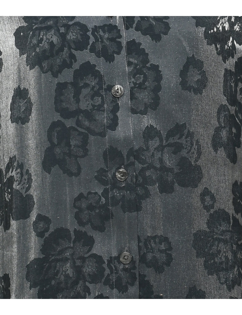 Floral Evening Blouse - L