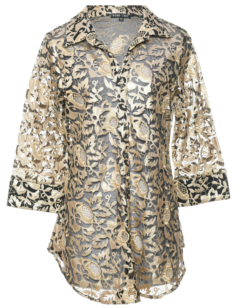 Floral Evening Shirt - L