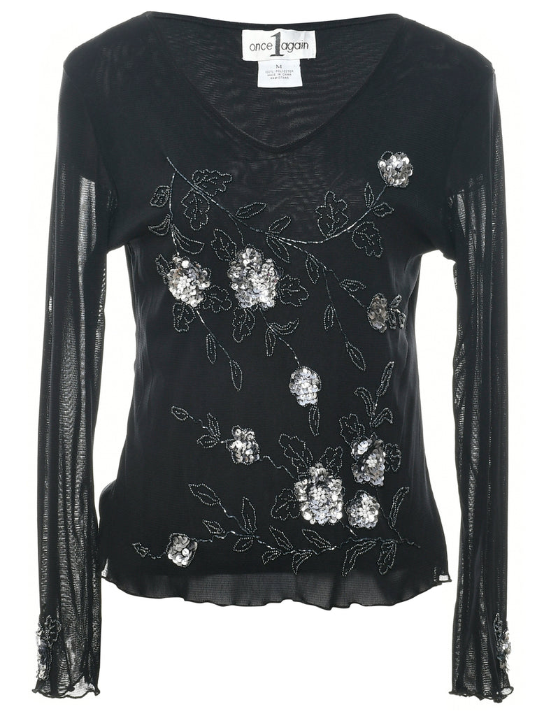 Floral Evening Top - M