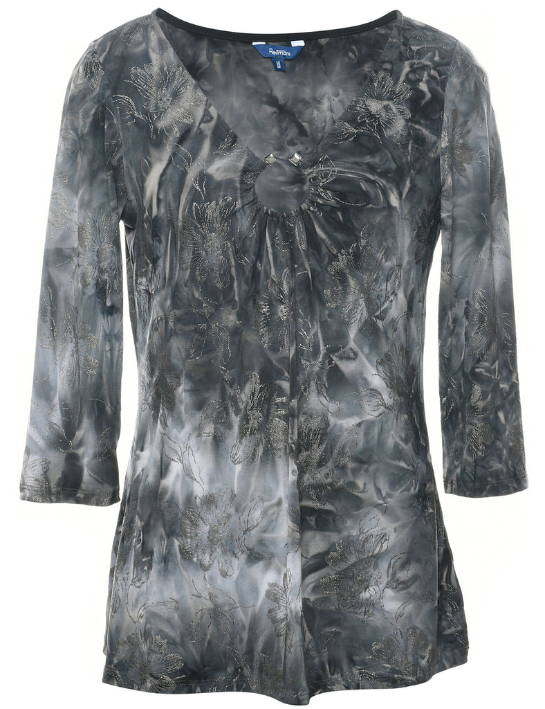 Floral Evening Top - M