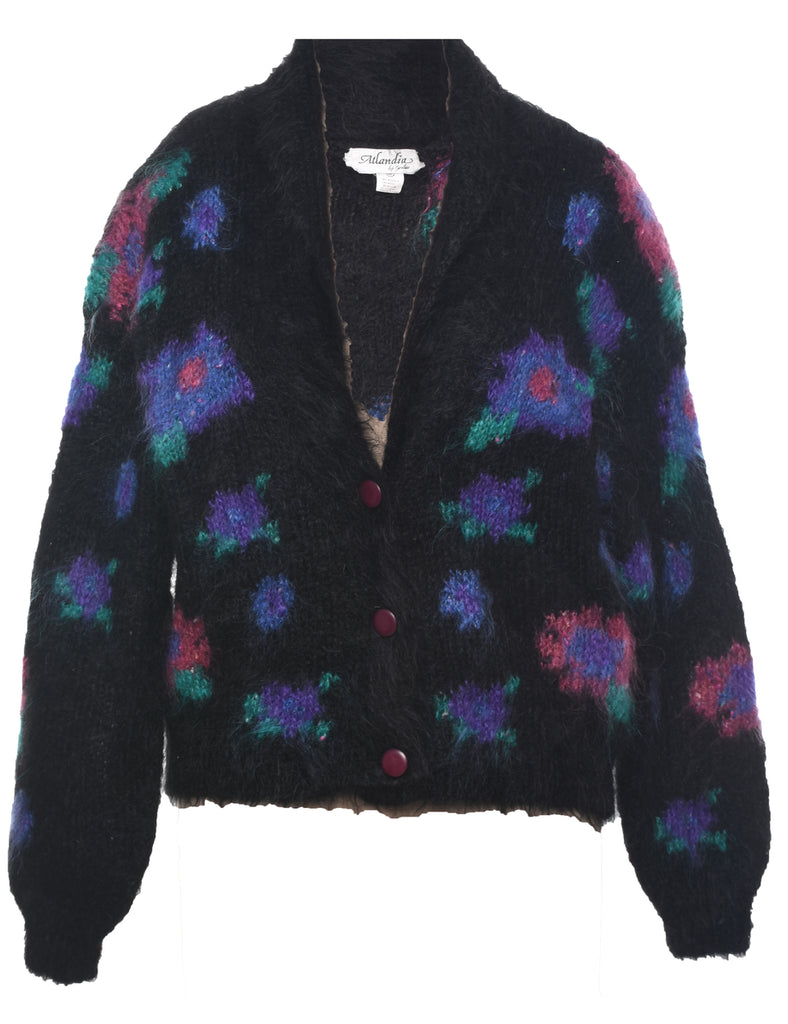 Floral Knit Cardigan - M