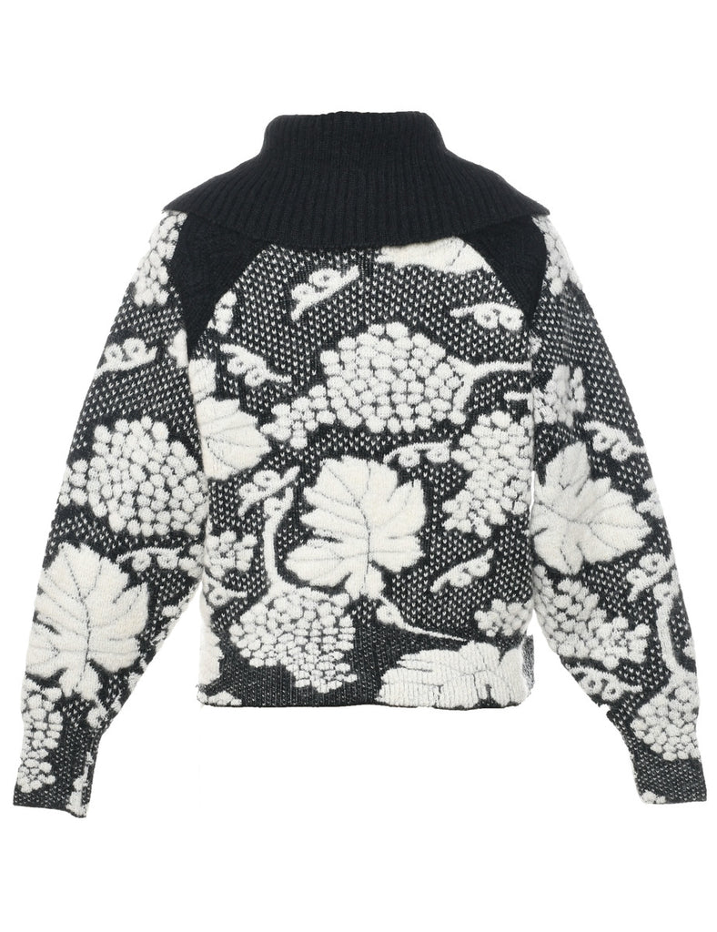 Floral Knit Cardigan - S