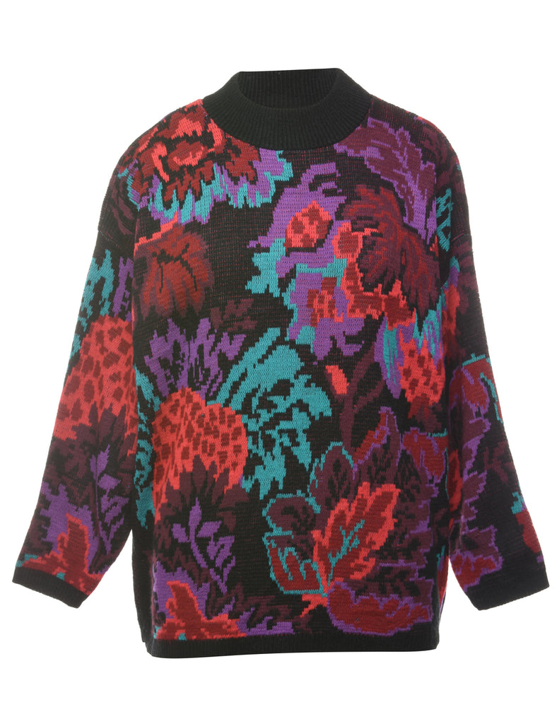Floral Knit Jumper - S