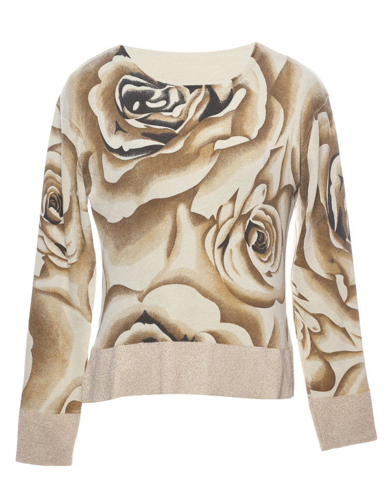 Floral Knit Jumper - S