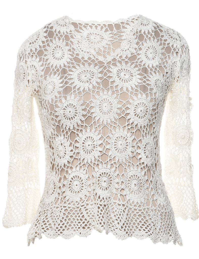 Floral Knit Jumper - M