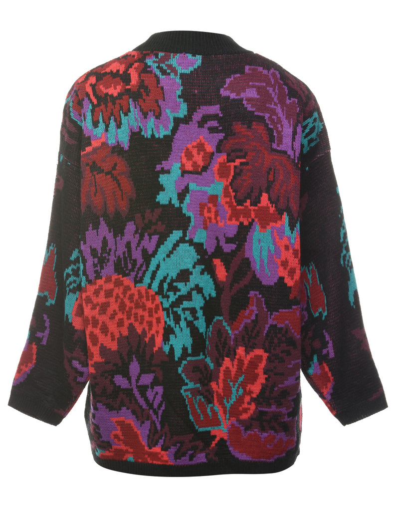 Floral Knit Jumper - S