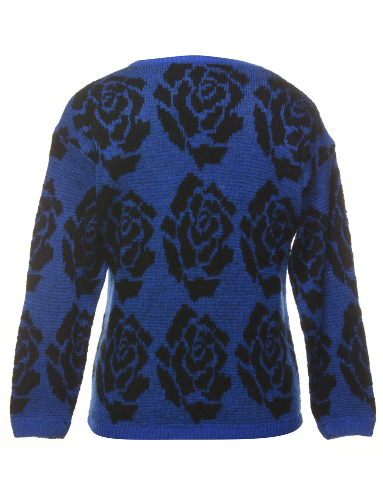 Floral Knit Jumper - M