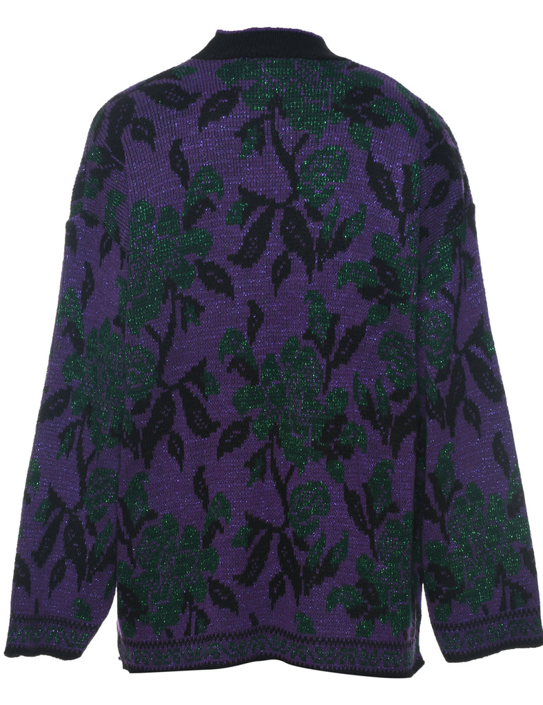 Floral Knit Jumper - M