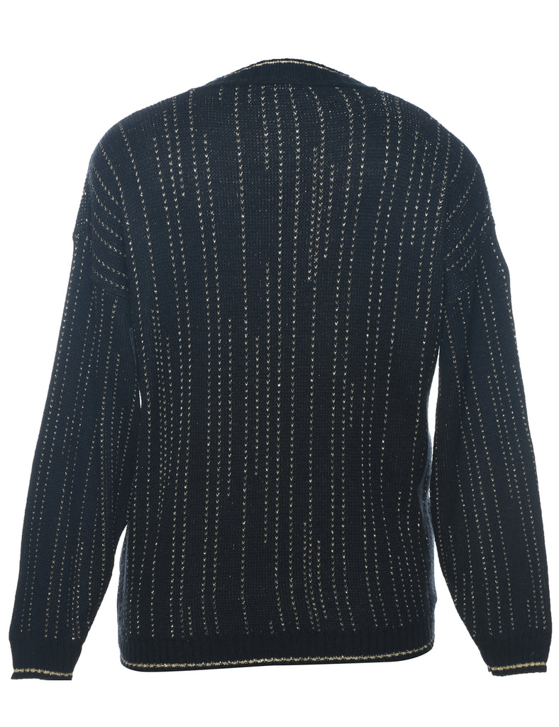 Floral Knit Jumper - L