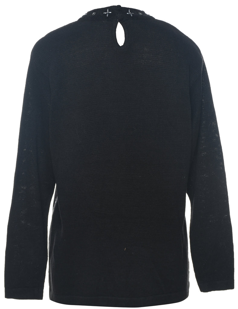 Floral Knit Jumper - M