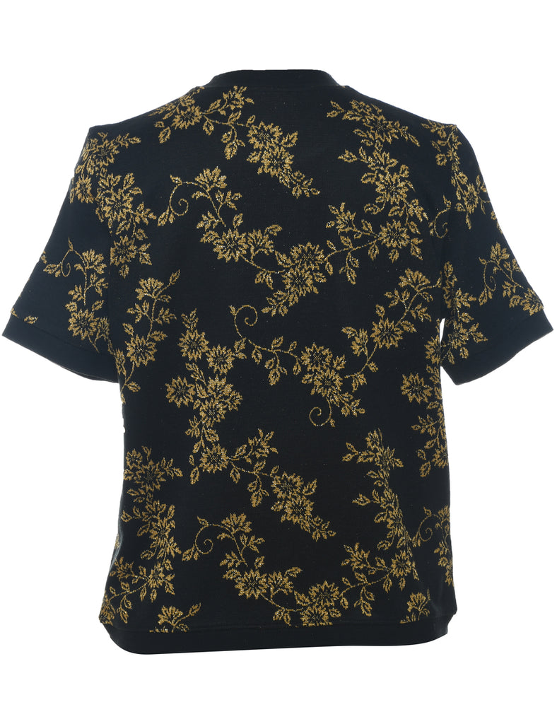 Floral Knit Jumper - M