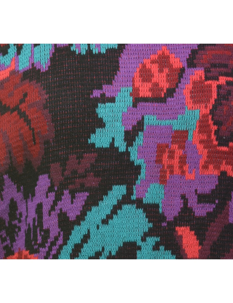 Floral Knit Jumper - S