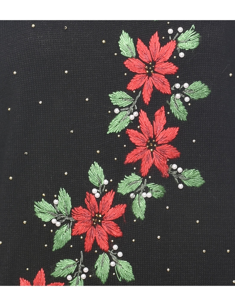 Floral Knit Jumper - S