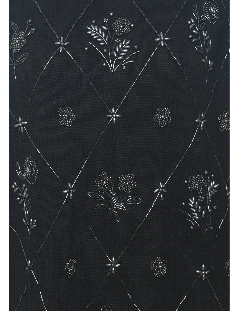 Floral Knit Jumper - M