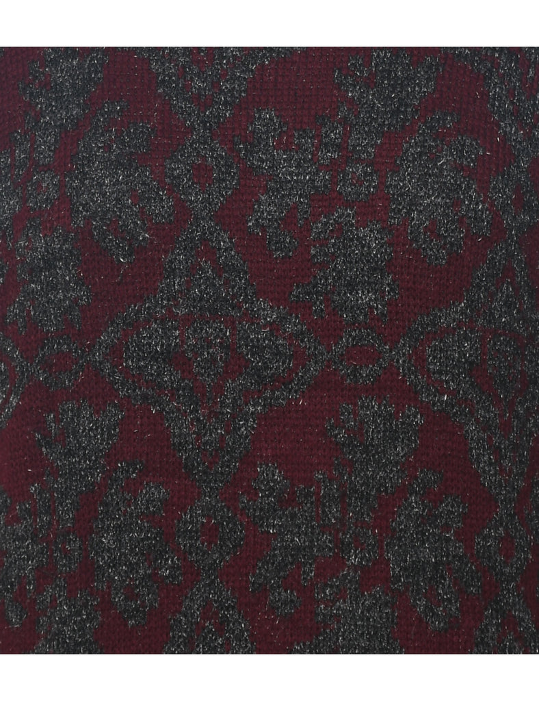 Floral Knit Jumper - L